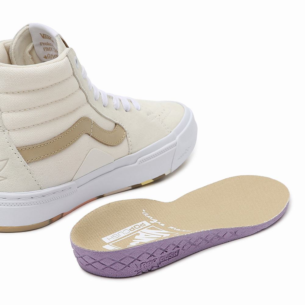 Vans Angie Marino BMX Sk8-Hi Vysoke Tenisky Panske Biele/Béžové | FO1475029