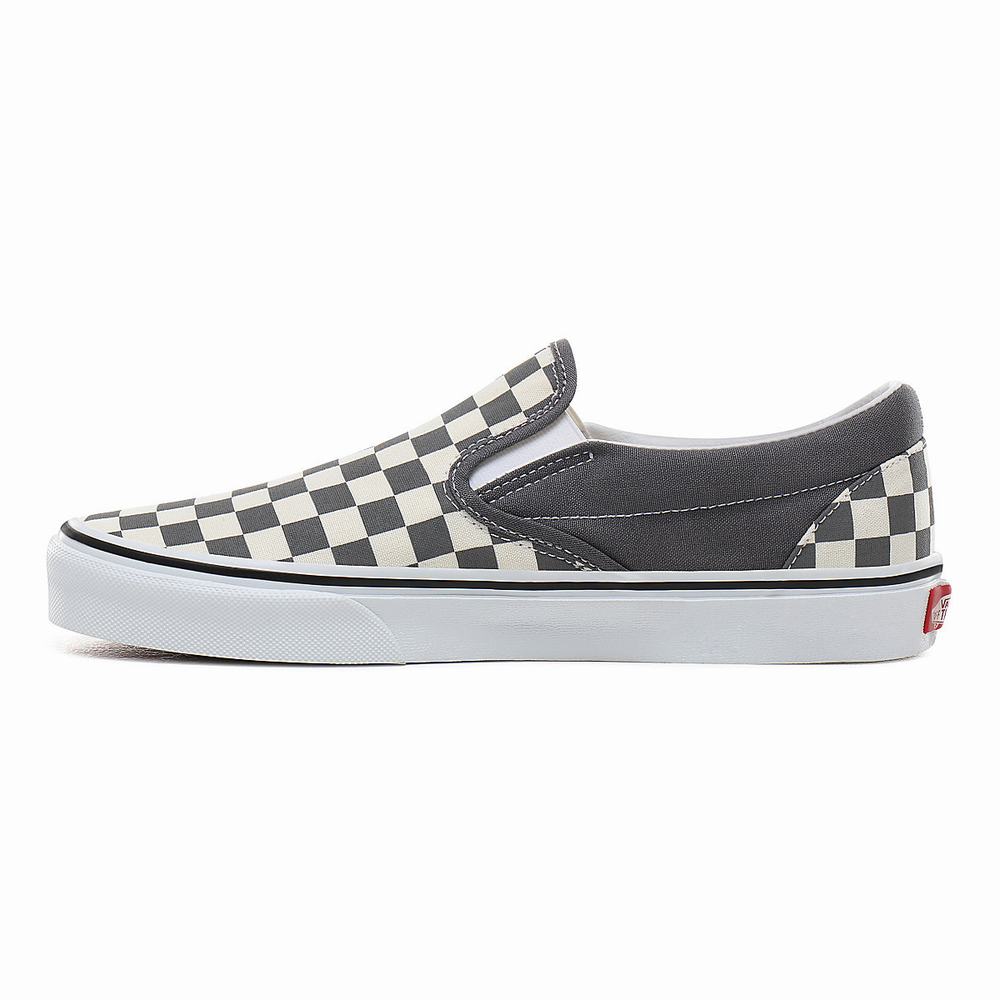 Vans Checkerboard Classic Slip On Tenisky Damske Siva | CD3526148