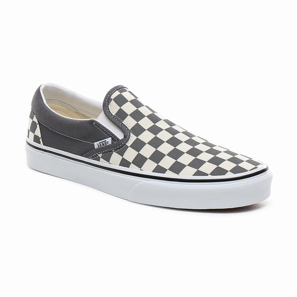 Vans Checkerboard Classic Slip On Tenisky Damske Siva | CD3526148
