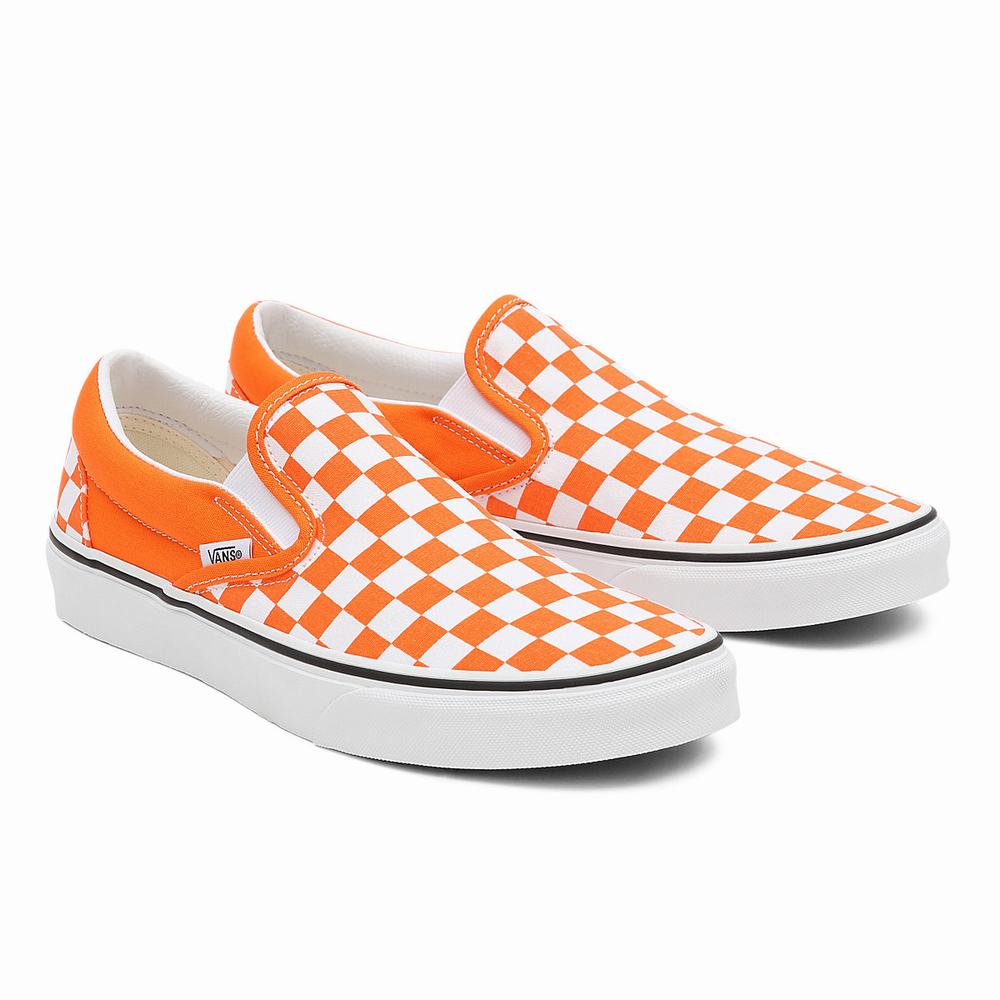 Vans Checkerboard Classic Slip On Tenisky Panske Oranžové | RC2370581