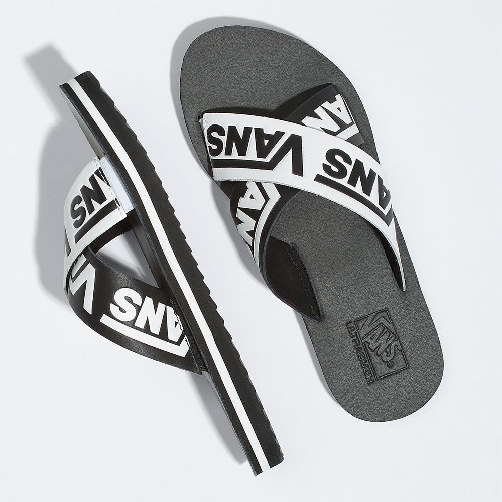 Vans Cross Remienkove Sandále Damske Čierne/Biele | UO9038147