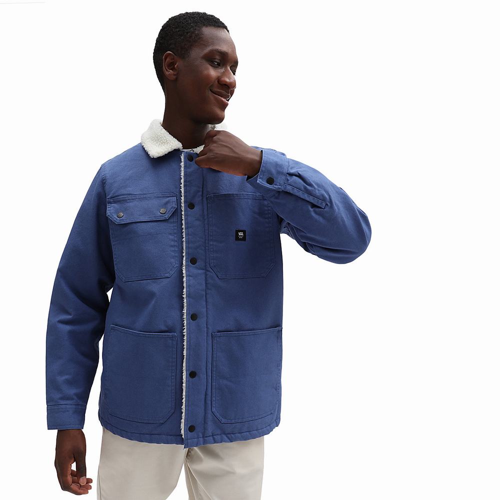 Vans Drill Chore Sherpa Kabáty Panske Modre | TL4739160