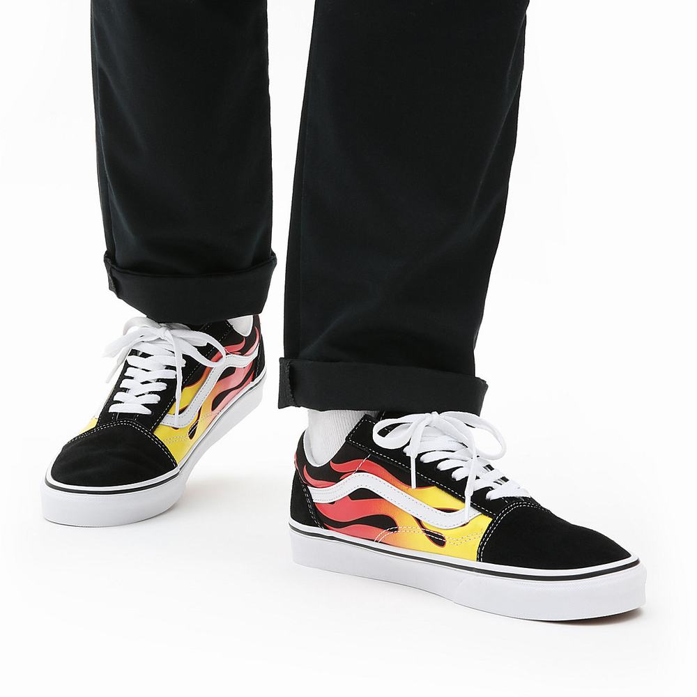 Vans Flame Old Skool Tenisky Panske Čierne | XD4768125