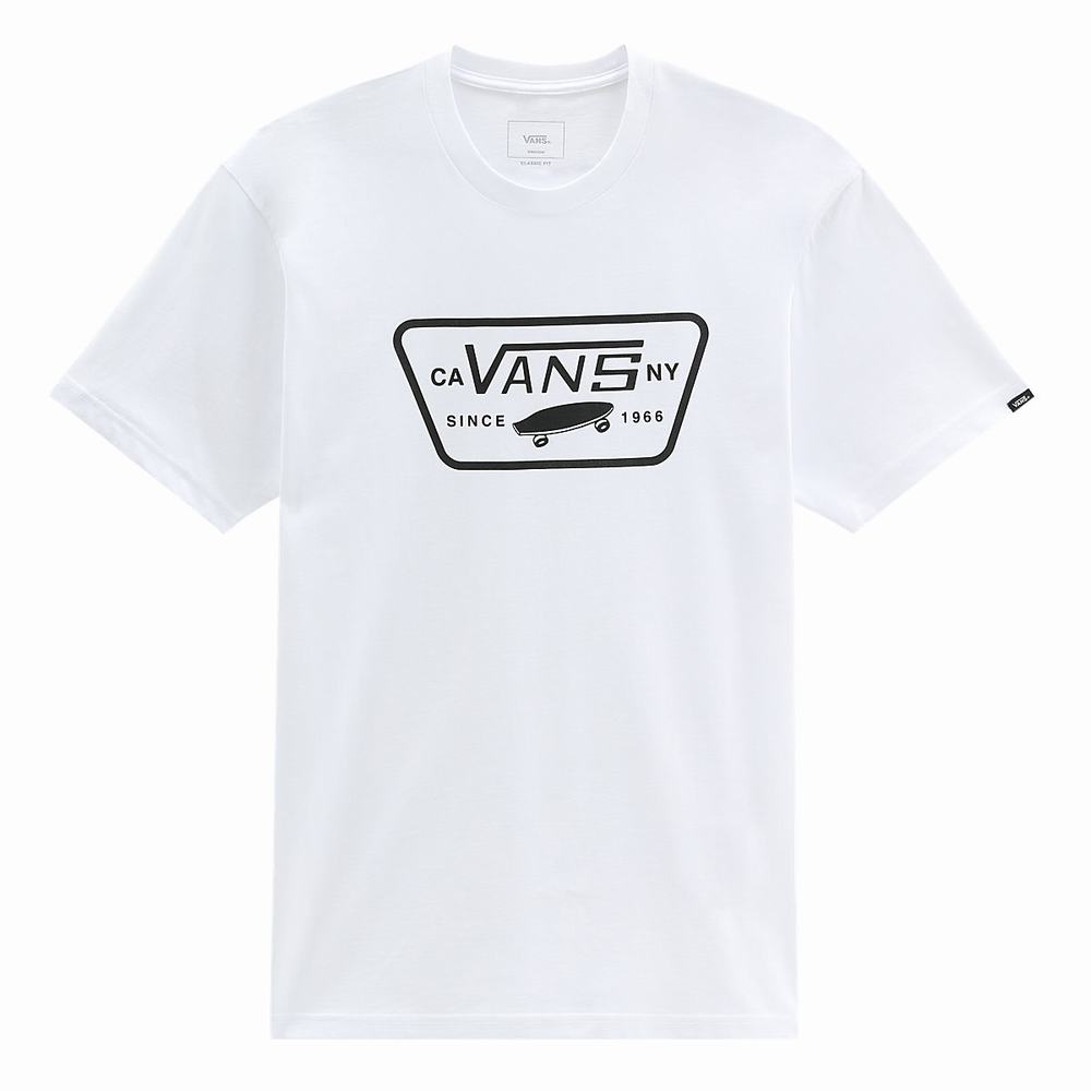 Vans Full Patch Tricko Panske Biele | FK7154309