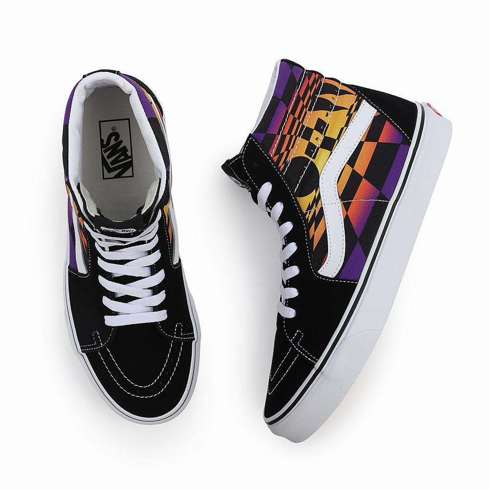 Vans Grafika Check SK8-Hi Vysoke Tenisky Damske Čierne/Viacfarebný | BU6753918