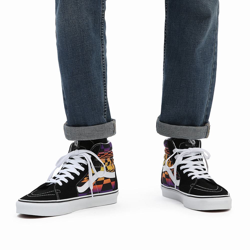 Vans Grafika Check SK8-Hi Vysoke Tenisky Damske Čierne/Viacfarebný | BU6753918