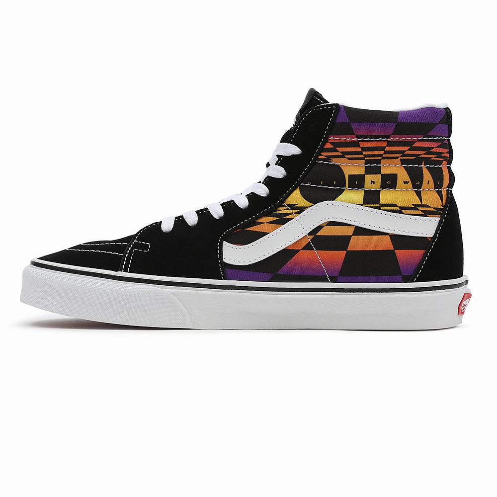 Vans Grafika Check SK8-Hi Vysoke Tenisky Damske Čierne/Viacfarebný | BU6753918