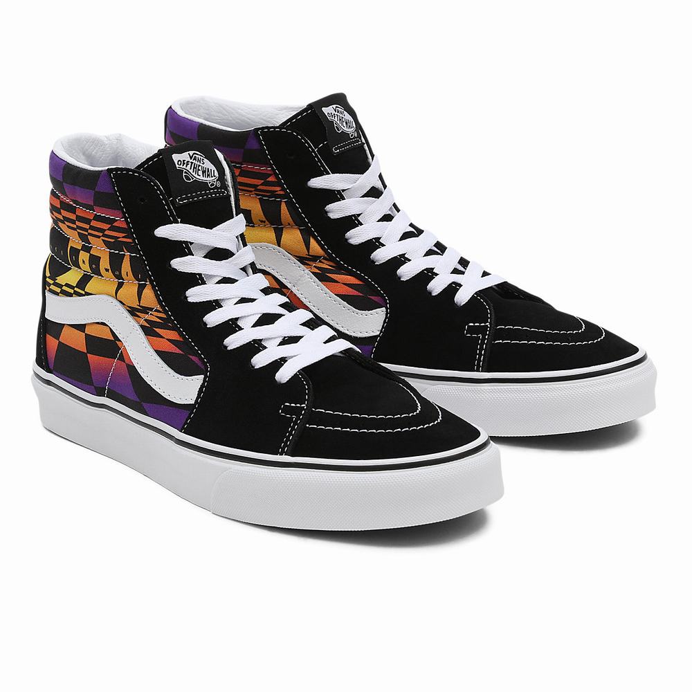 Vans Grafika Check SK8-Hi Vysoke Tenisky Damske Čierne/Viacfarebný | BU6753918