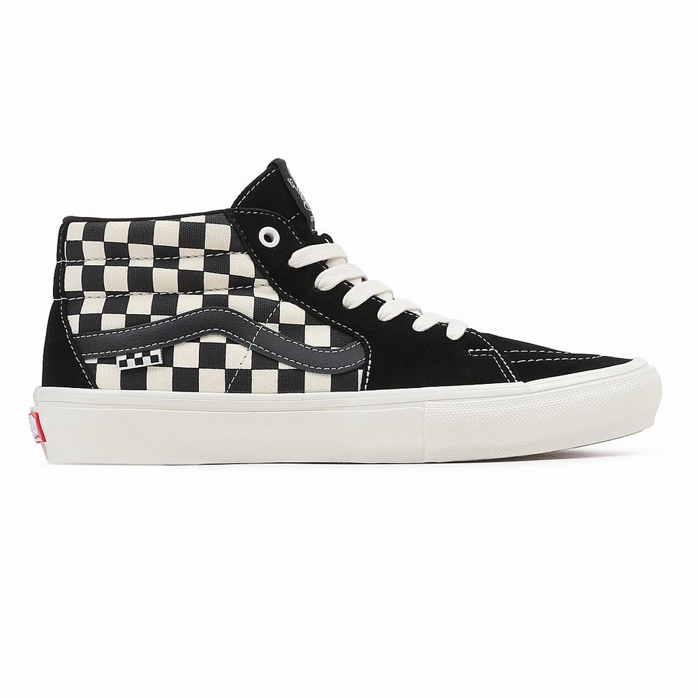 Vans Grosso Mid Skate Topanky Panske Čierne/Biele | KZ2053981