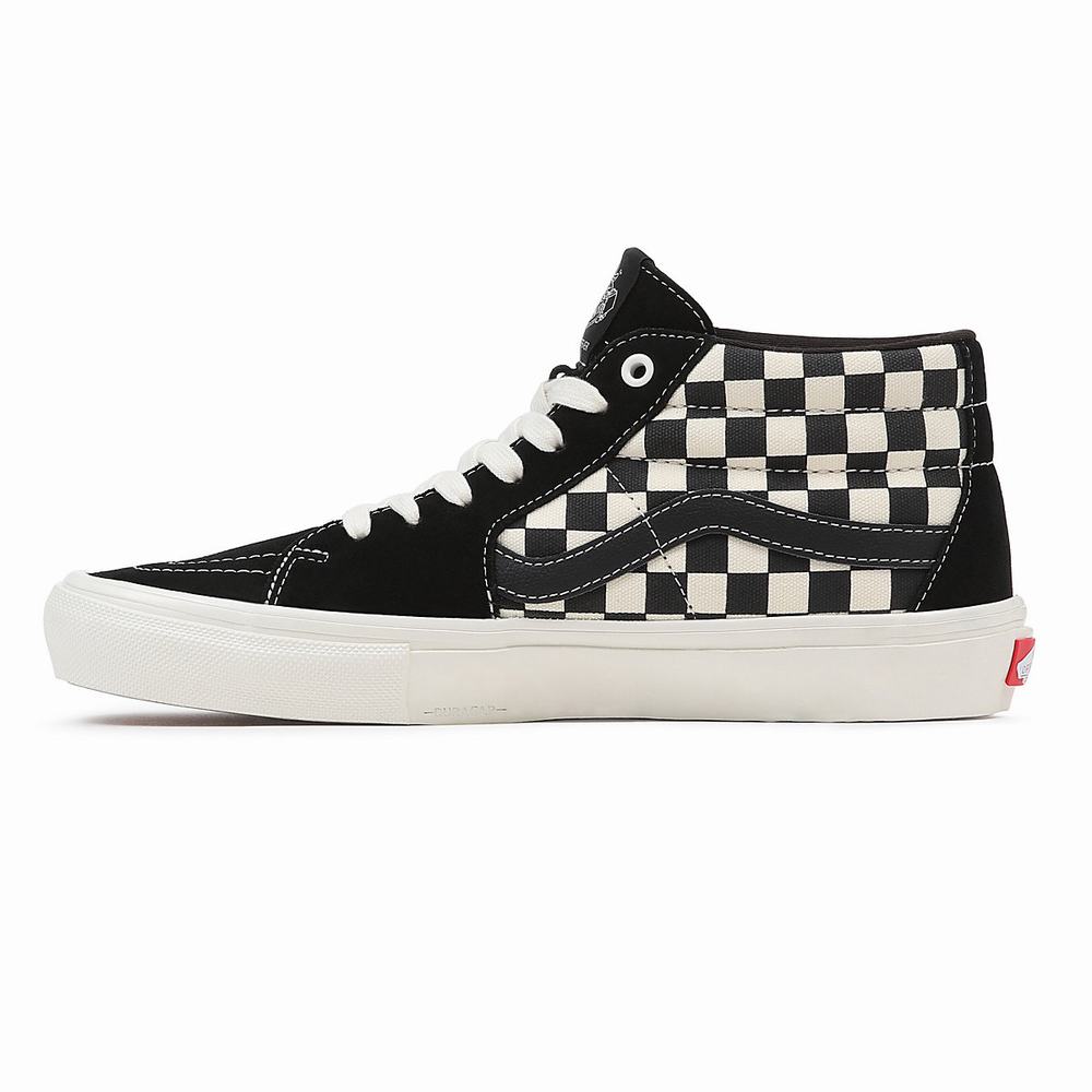 Vans Grosso Mid Skate Topanky Panske Čierne/Biele | KZ2053981