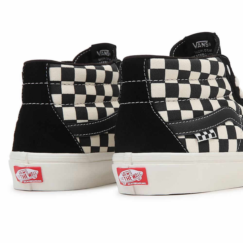 Vans Grosso Mid Skate Topanky Panske Čierne/Biele | KZ2053981