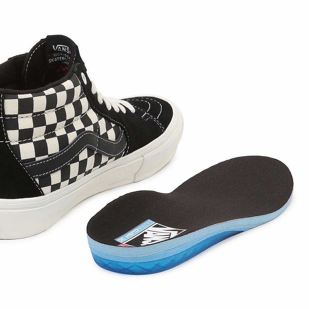 Vans Grosso Mid Skate Topanky Panske Čierne/Biele | KZ2053981