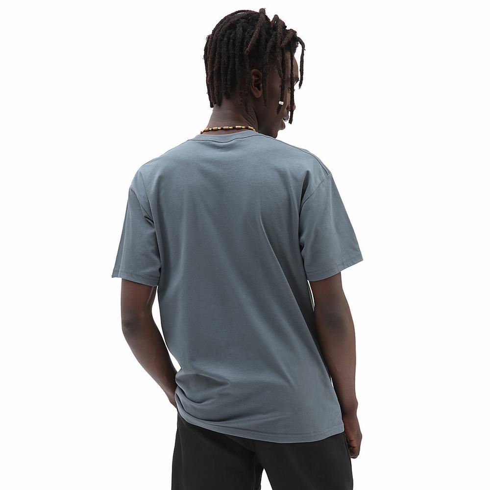 Vans Left Chest Logo Tricko Panske Siva | BA5210438