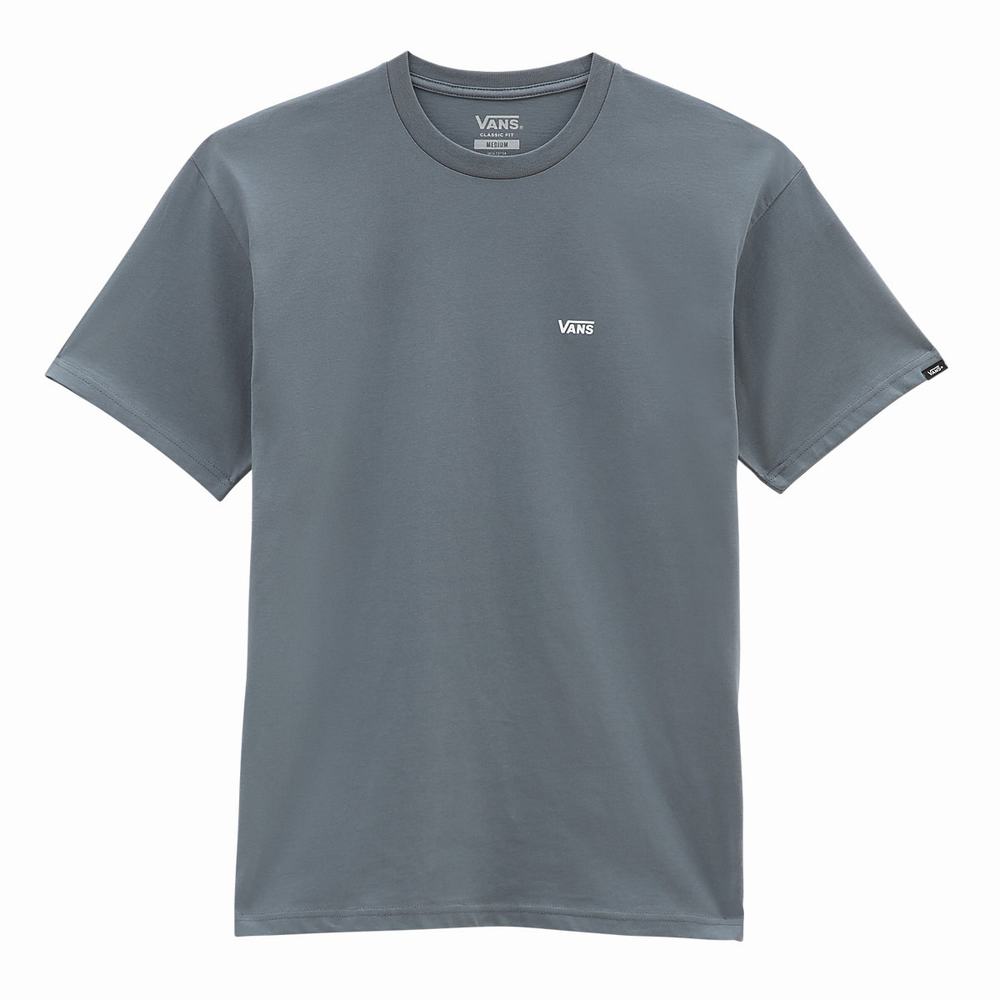 Vans Left Chest Logo Tricko Panske Siva | BA5210438