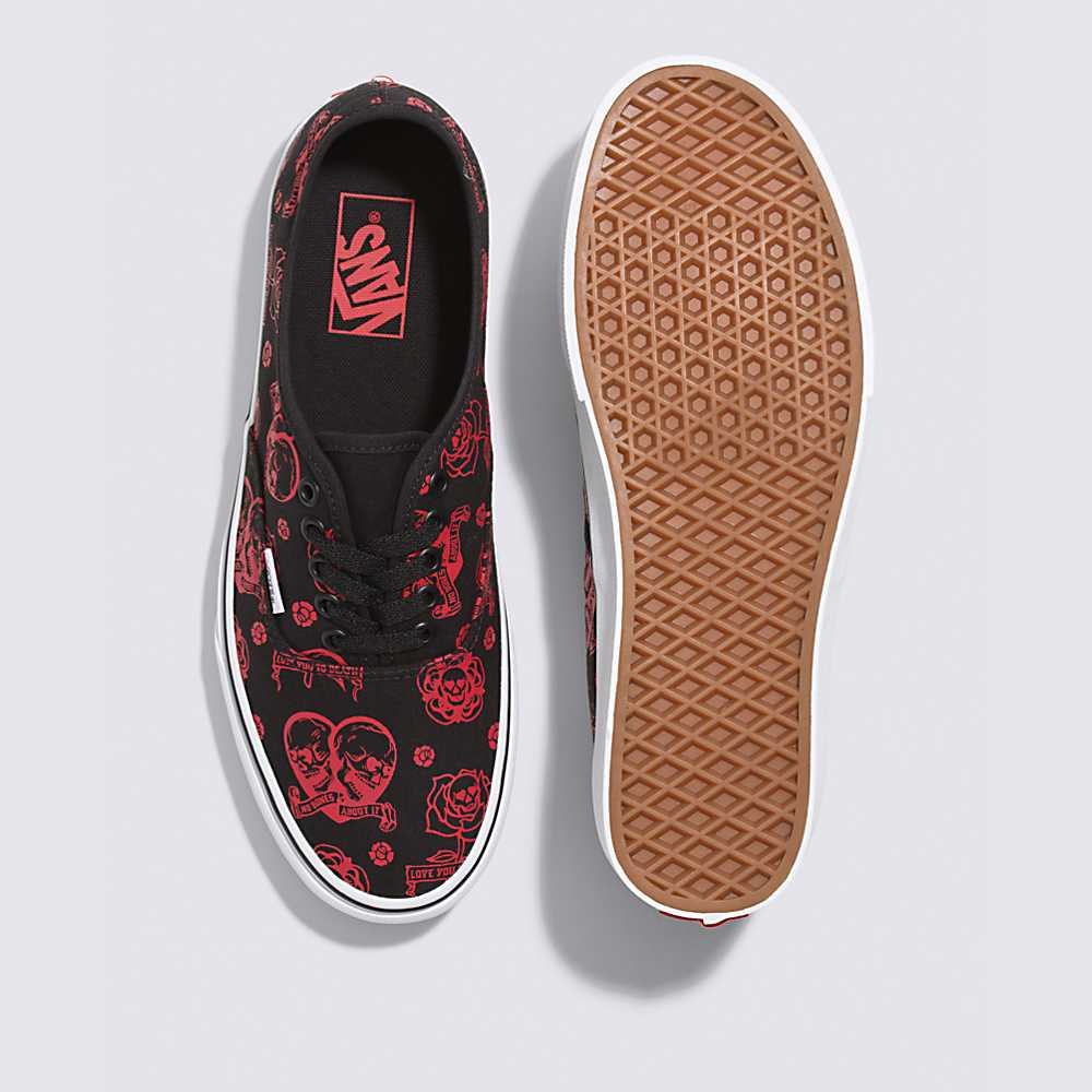Vans Love You To Death Authentic Tenisky Panske Čierne/Červené | KV1374895