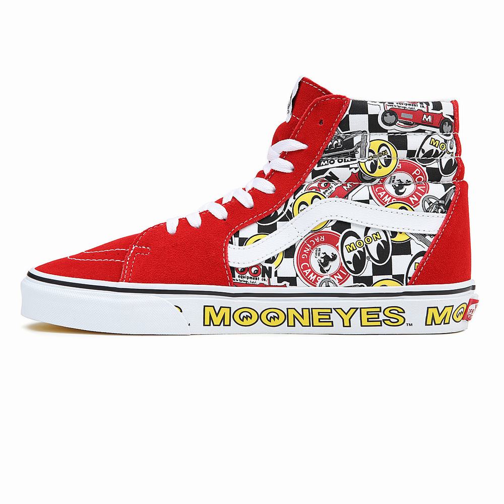 Vans Mooneyes Sk8-Hi Vysoke Tenisky Damske Červené/Viacfarebný | LZ6380157