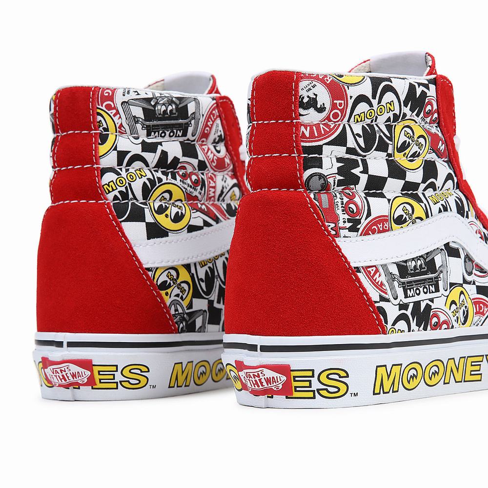 Vans Mooneyes Sk8-Hi Vysoke Tenisky Damske Červené/Viacfarebný | LZ6380157