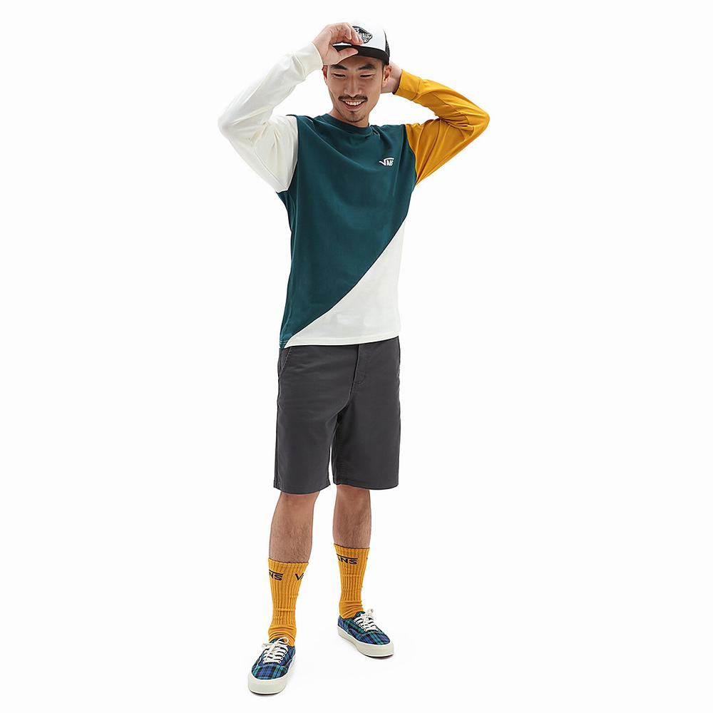Vans Offset Long Sleeve Tricko Panske Modre | XD8074925