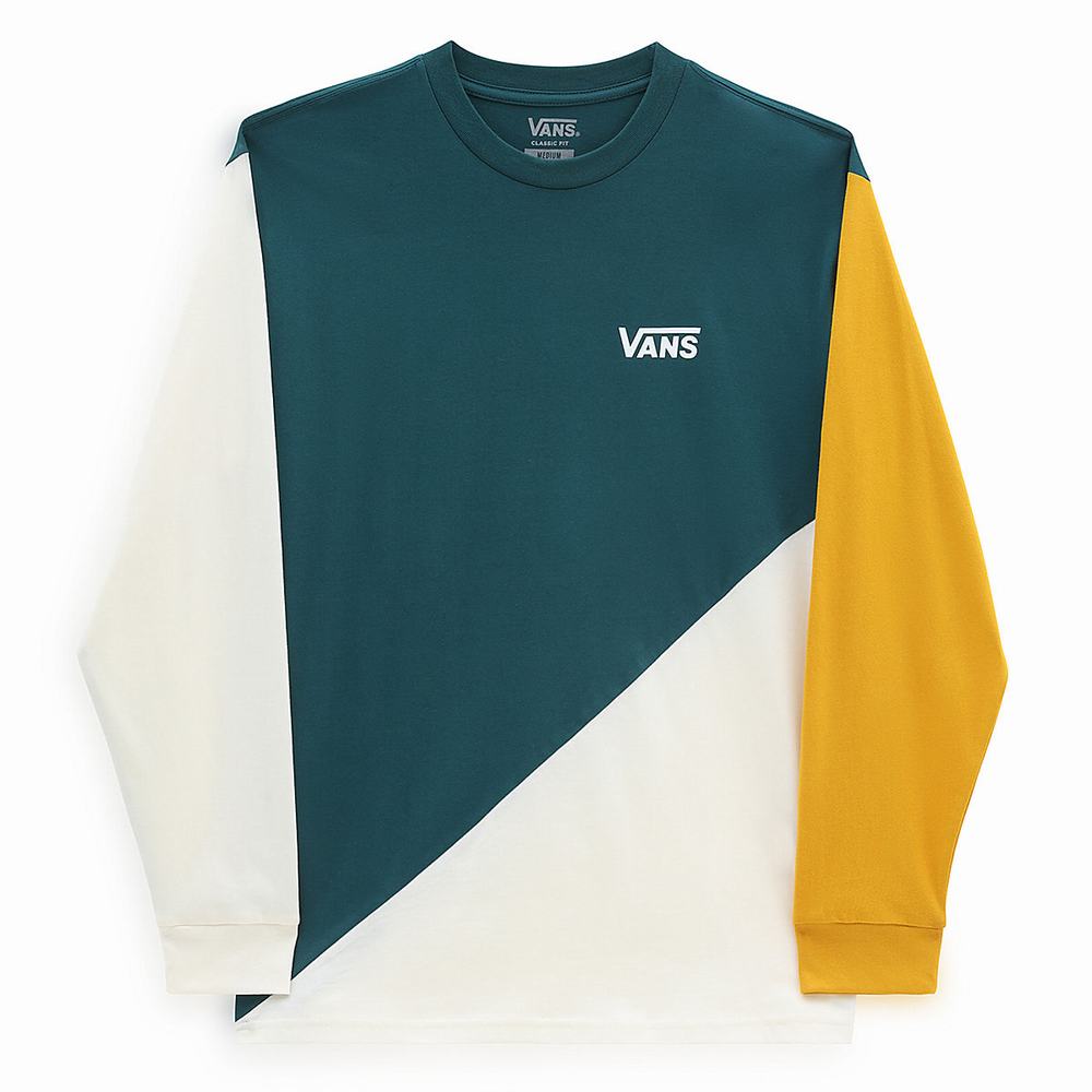 Vans Offset Long Sleeve Tricko Panske Modre | XD8074925
