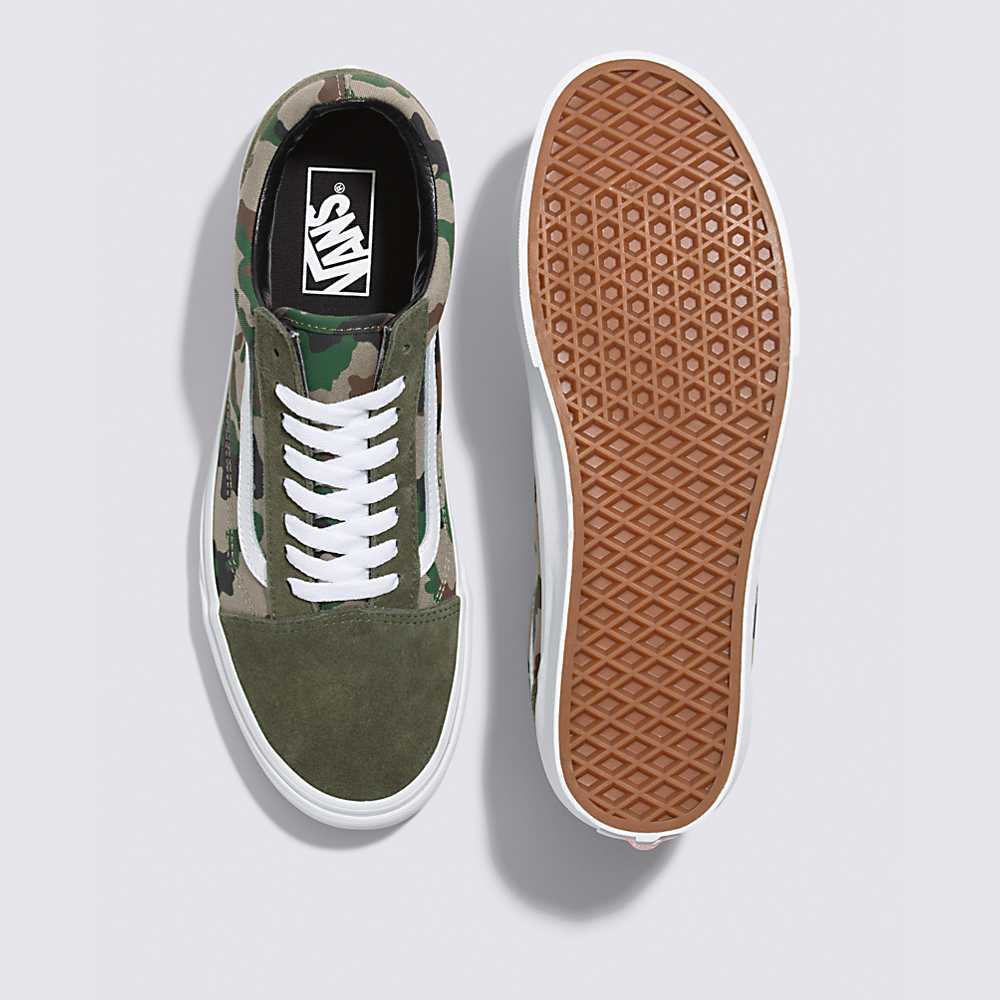 Vans Old Skool Tenisky Damske Maskacove Olivovo Zelená/Biele | OU5861970