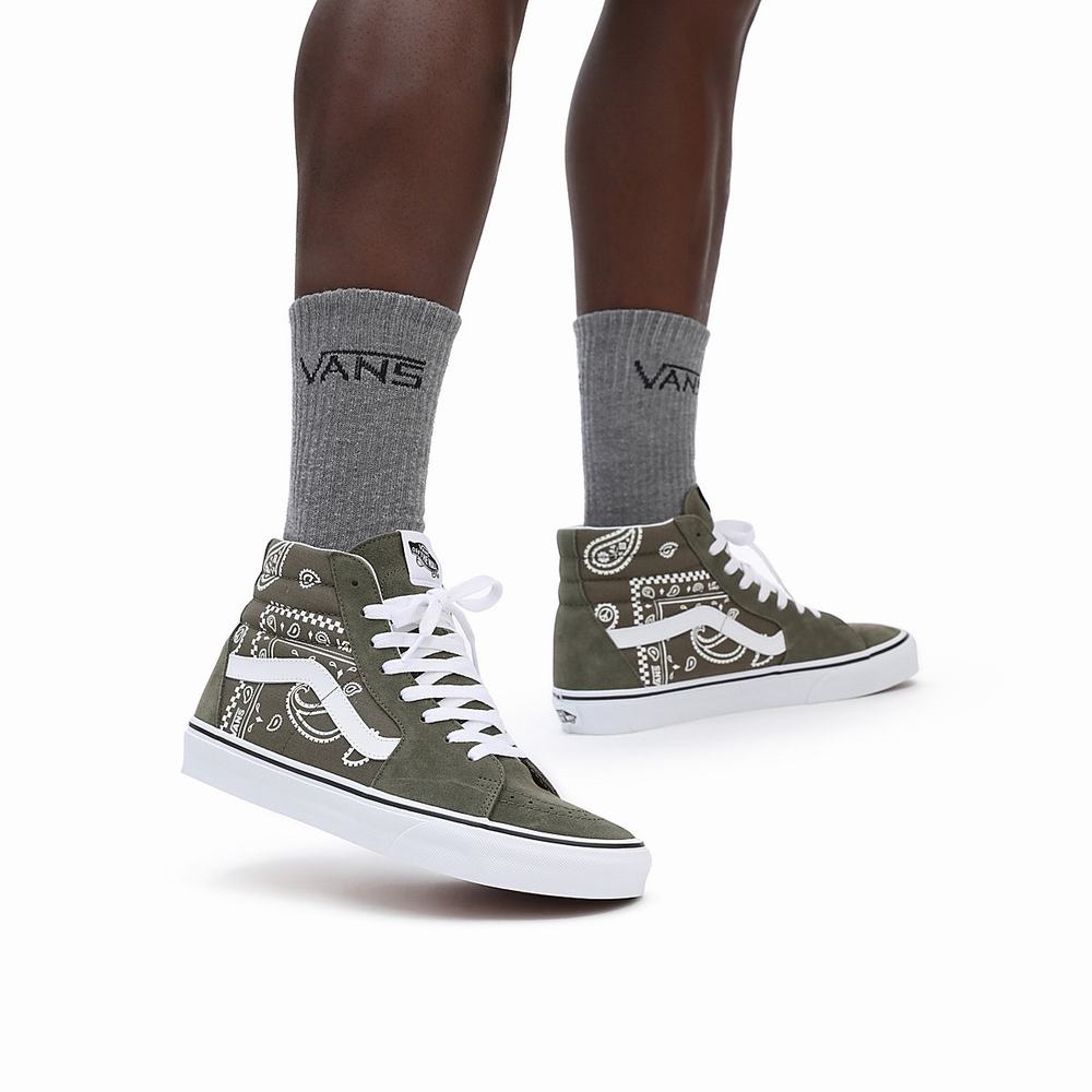 Vans Peace Paisley SK8-Hi Vysoke Tenisky Panske Zelene | HW5260837