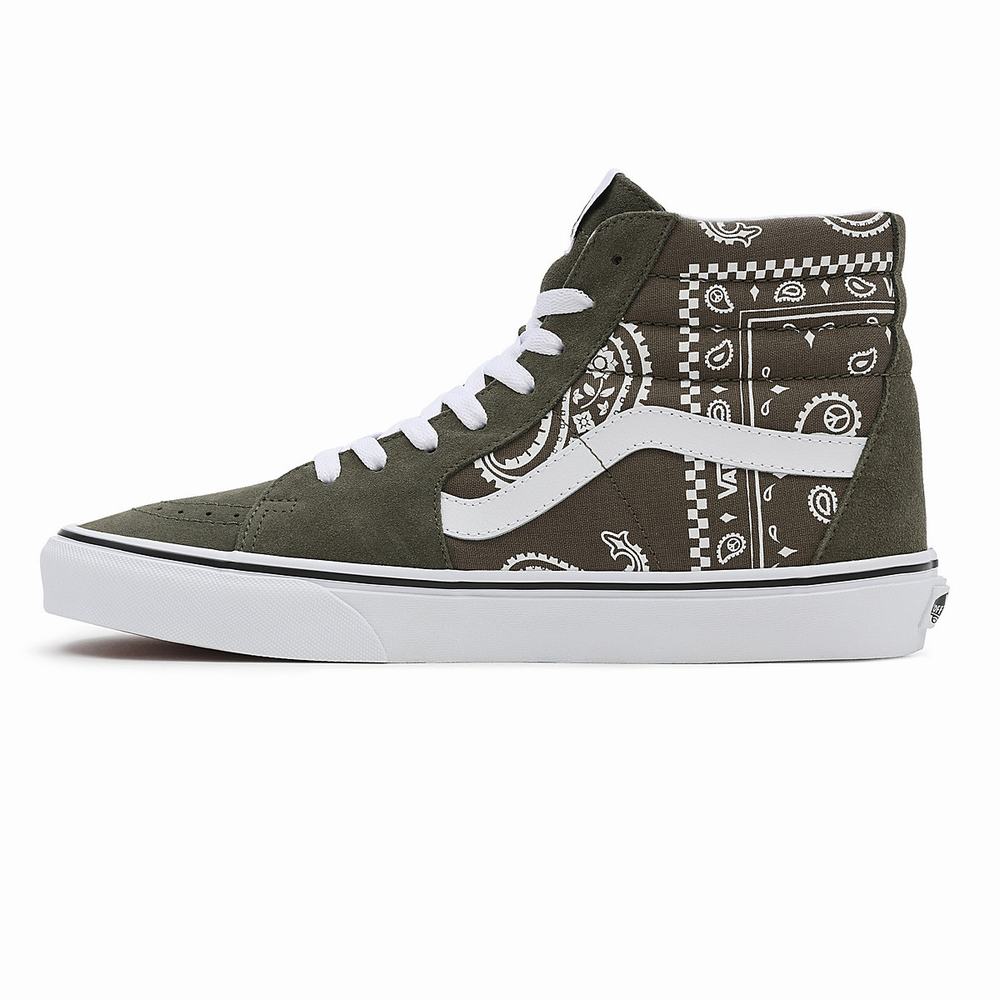 Vans Peace Paisley SK8-Hi Vysoke Tenisky Panske Zelene | HW5260837