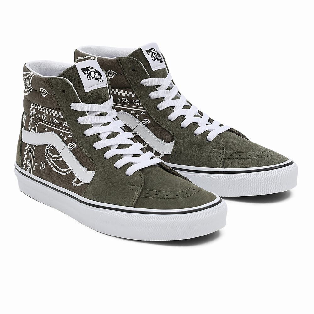 Vans Peace Paisley SK8-Hi Vysoke Tenisky Panske Zelene | HW5260837