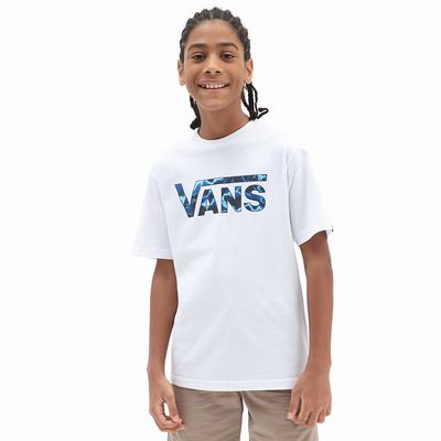 Vans Classic Logo Fill (8-14 years) Tricko Detske Biele | AV4531976
