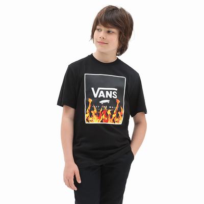 Vans Print Box (8-14 years) Tricko Detske Čierne | XT4038517